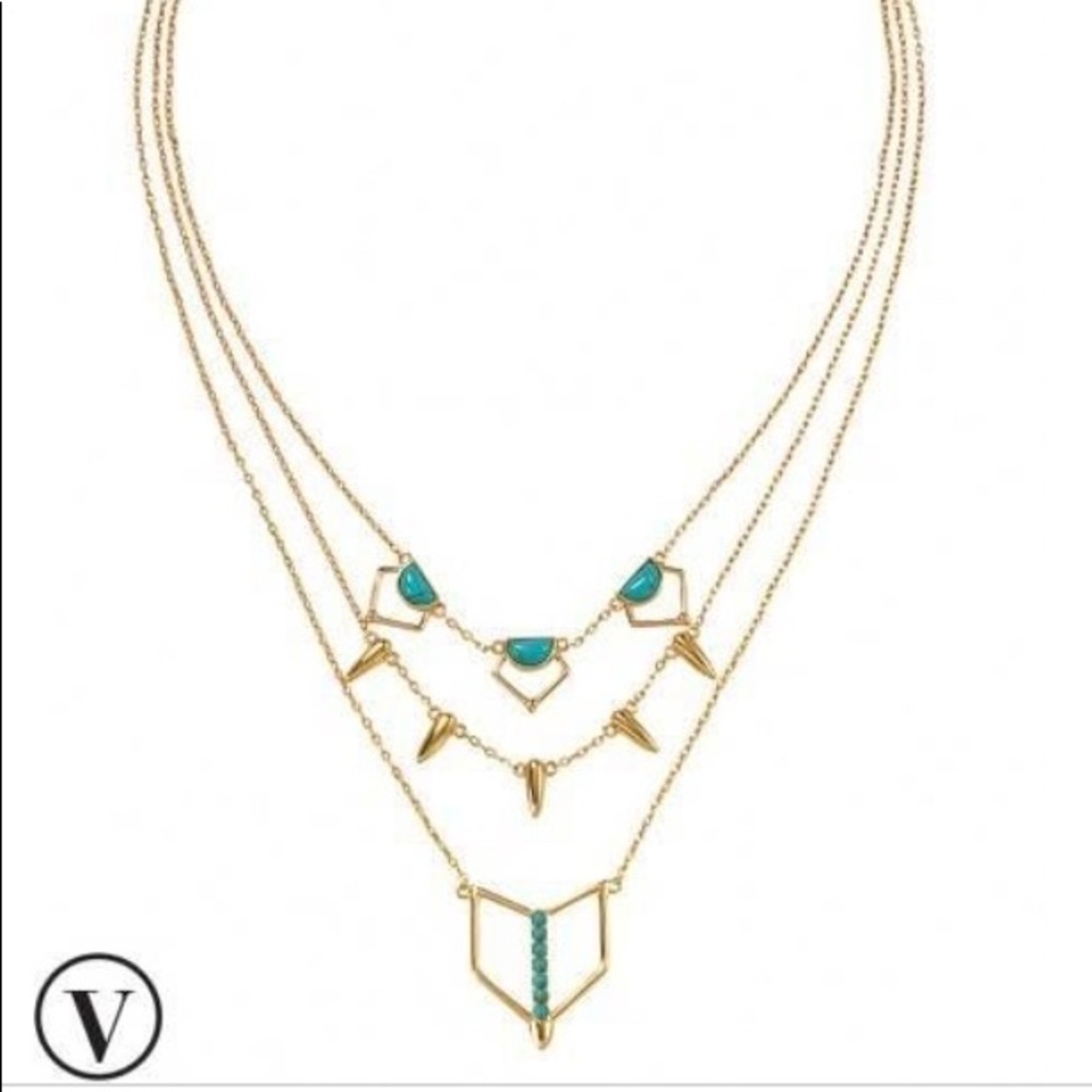 :: S&D Gold/Turquoise Layering Necklace [6 in 1] - Picture 2 of 7